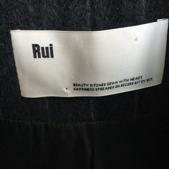 Rui Unique Medium Gray Long Vest Artsy Cool Pockets Pinstripe - Picture 7 of 15